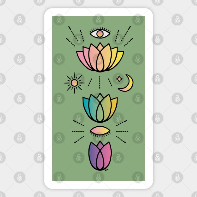 Flor de Loto Magnet by KaiaAramayo